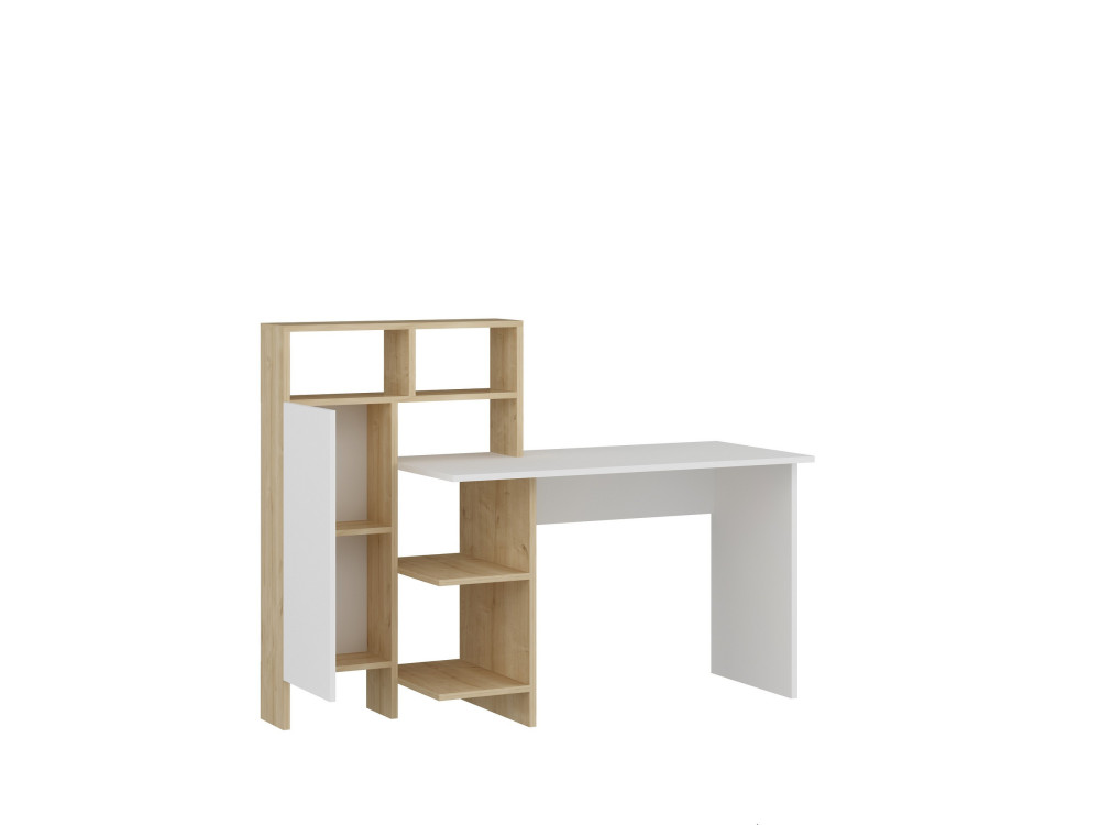 Scrivania in legno "Bugra" - 135 x 60 x 111 cm - Bianco
