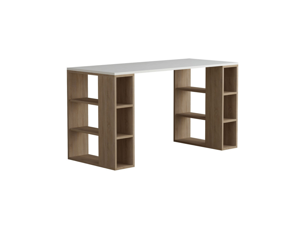 Scrivania in legno "Colmar" - 140 x 75 x 60 cm - Bianco