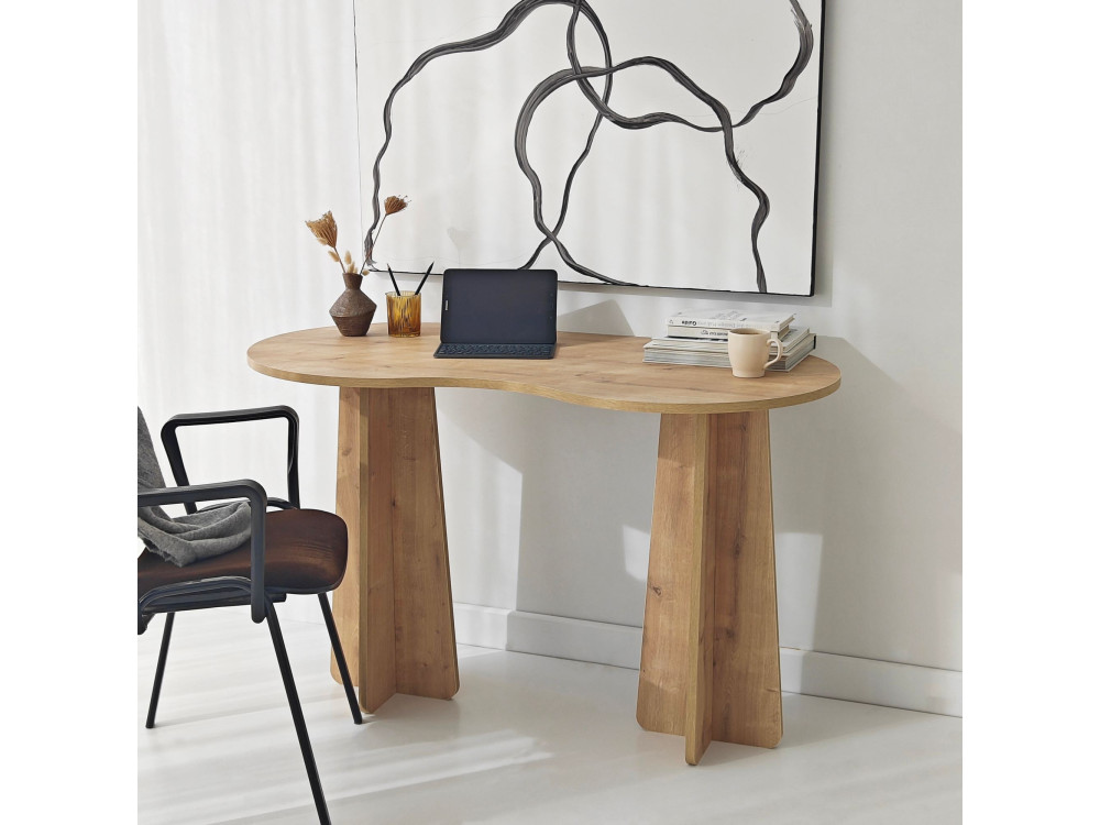 Scrivania "infinita" in legno 120 x 60 x 75 cm - Rovere zaffiro