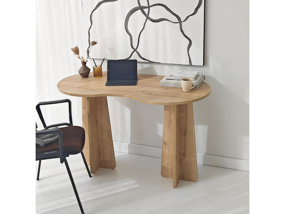 Scrivania "infinita" in legno 120 x 60 x 75 cm - Rovere zaffiro