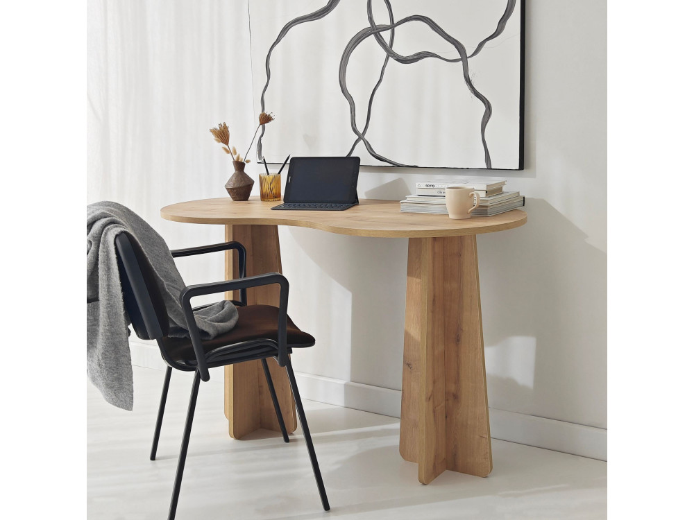 Scrivania "infinita" in legno 120 x 60 x 75 cm - Rovere zaffiro