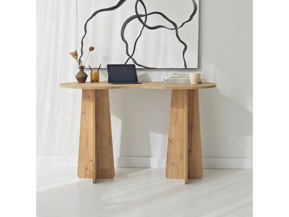 Scrivania "infinita" in legno 120 x 60 x 75 cm - Rovere zaffiro