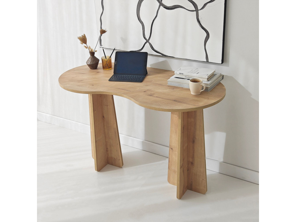 Scrivania "infinita" in legno 120 x 60 x 75 cm - Rovere zaffiro
