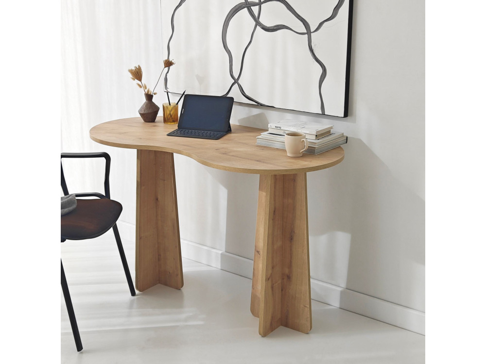 Scrivania "infinita" in legno 120 x 60 x 75 cm - Rovere zaffiro