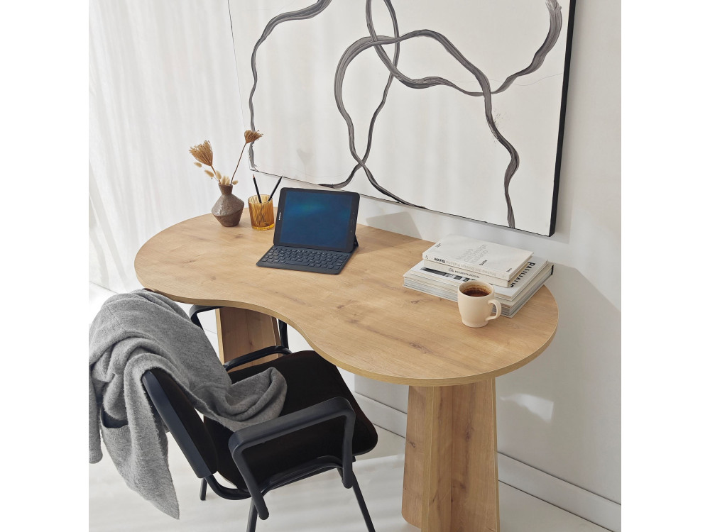 Scrivania "infinita" in legno 120 x 60 x 75 cm - Rovere zaffiro
