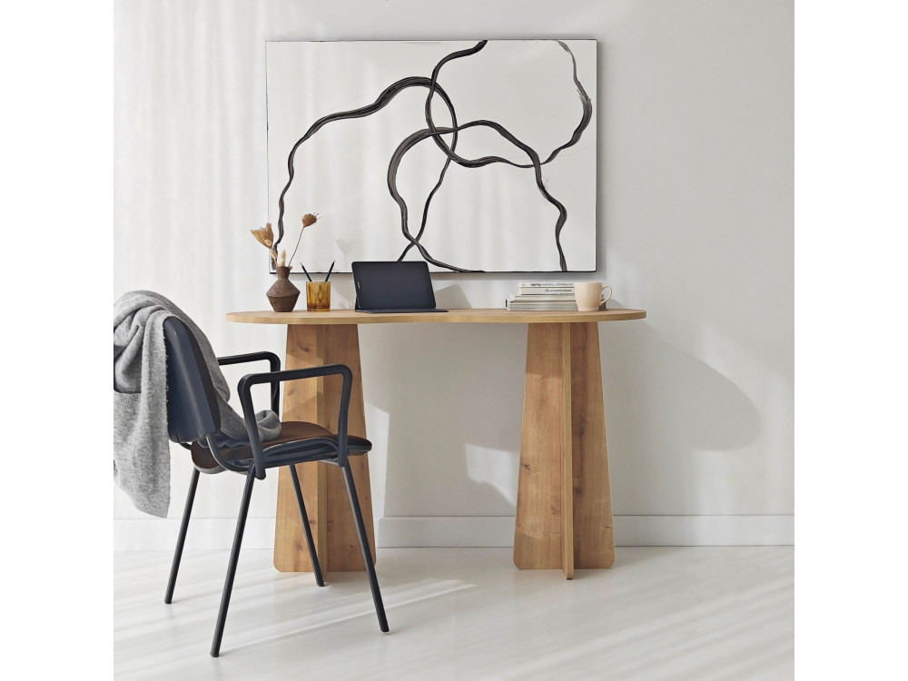 Scrivania "infinita" in legno 120 x 60 x 75 cm - Rovere zaffiro