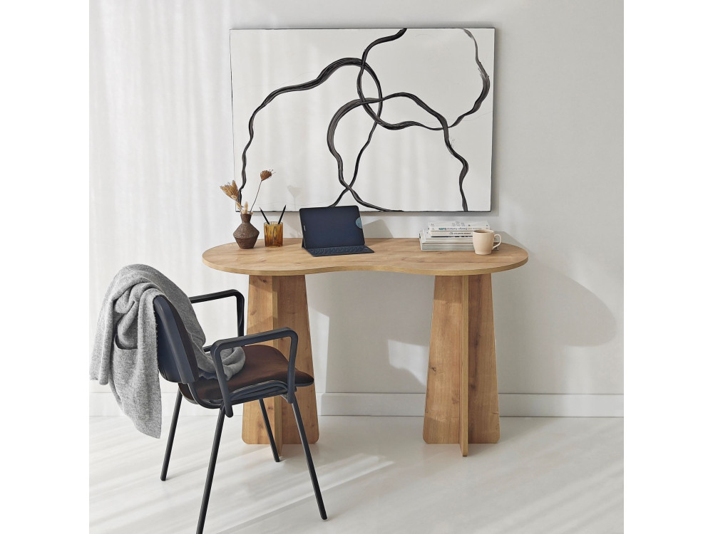 Scrivania "infinita" in legno 120 x 60 x 75 cm - Rovere zaffiro
