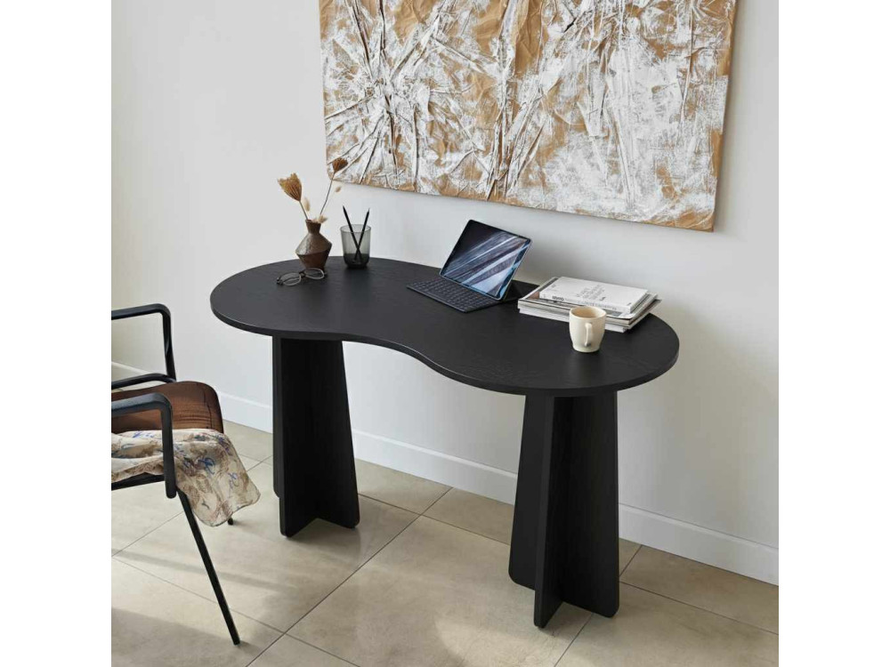 Scrivania in legno "infinita" 120 x 60 x 75 cm - Nero