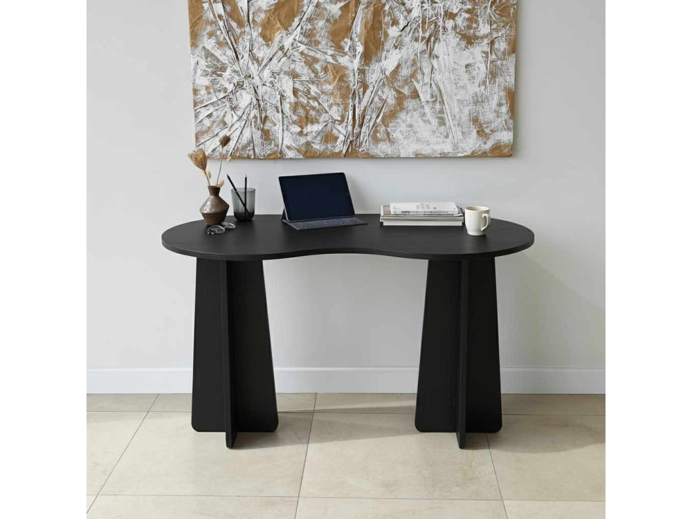 Scrivania in legno "infinita" 120 x 60 x 75 cm - Nero