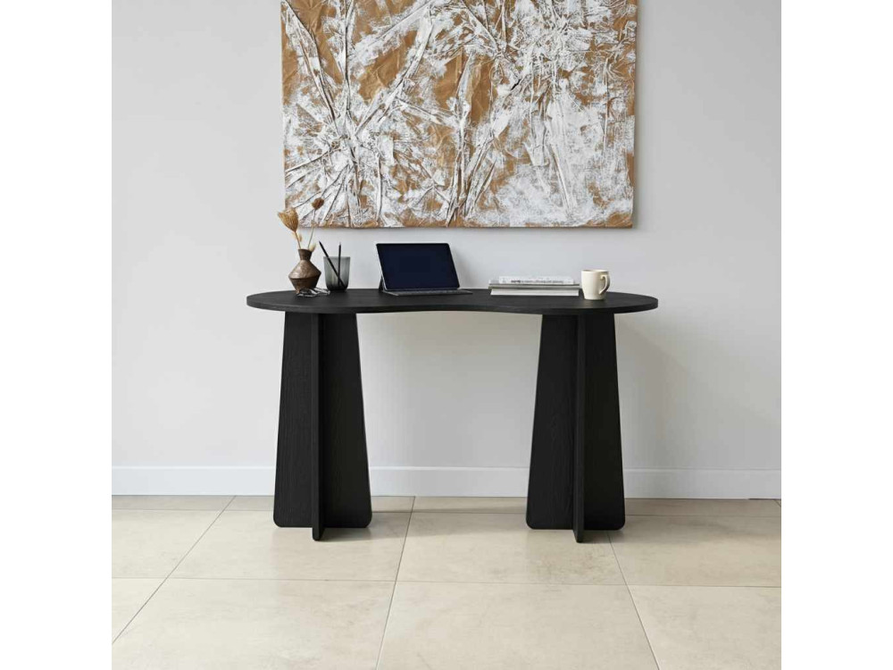 Scrivania in legno "infinita" 120 x 60 x 75 cm - Nero