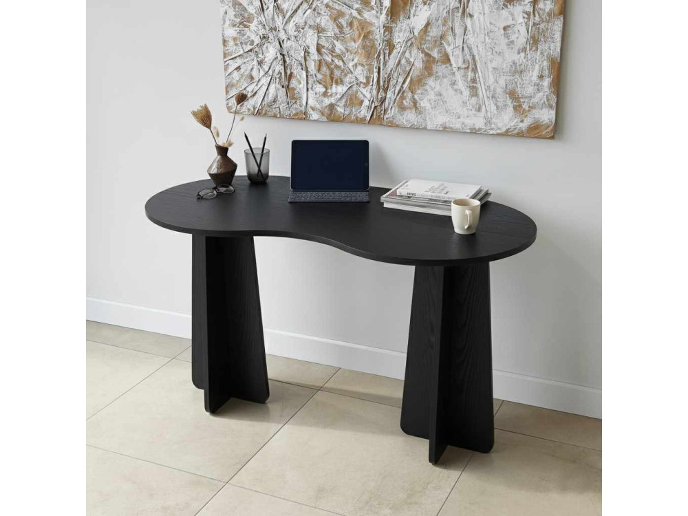 Scrivania in legno "infinita" 120 x 60 x 75 cm - Nero