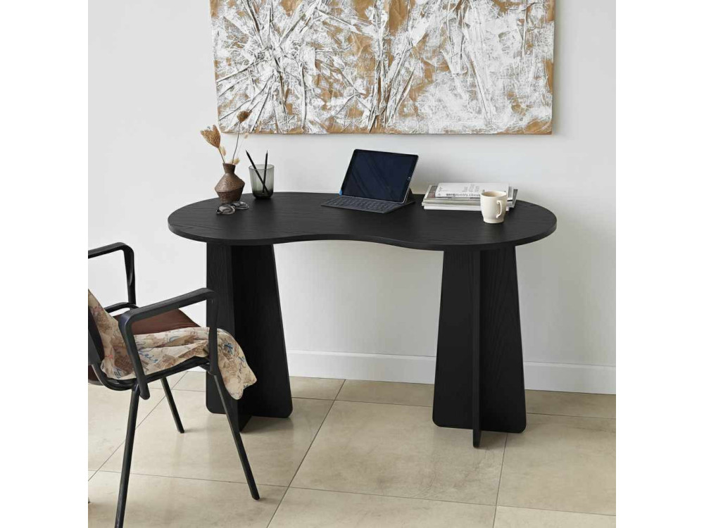 Scrivania in legno "infinita" 120 x 60 x 75 cm - Nero