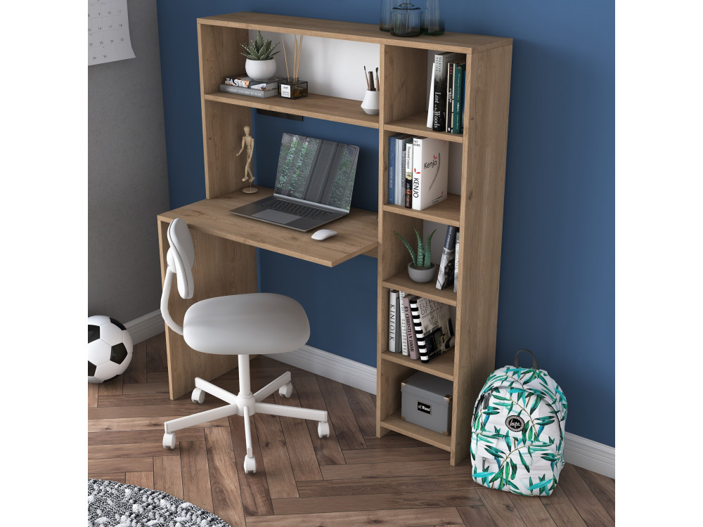 Scrivania in legno "Haham" 113 x 40 x 142 cm - Rovere