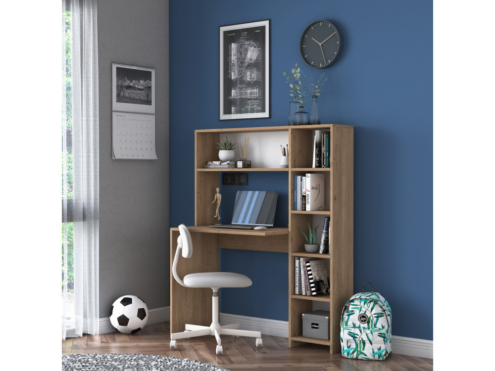 Scrivania in legno "Haham" 113 x 40 x 142 cm - Rovere