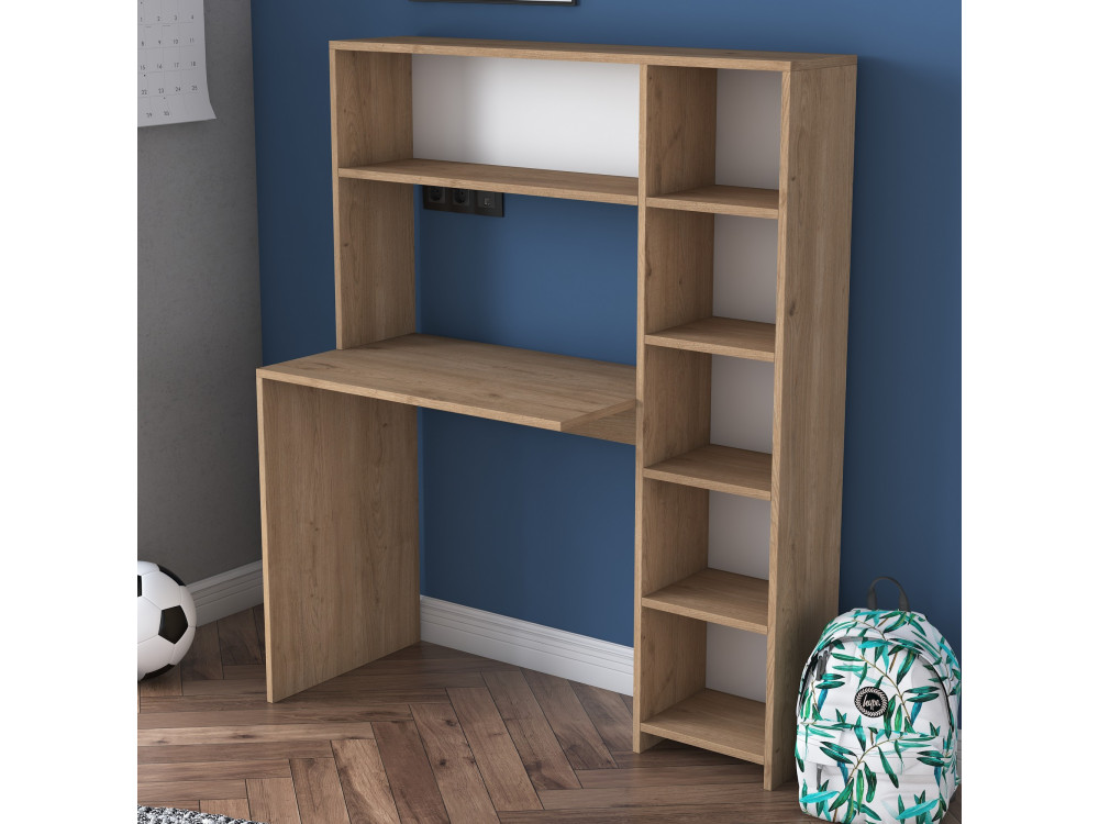 Scrivania in legno "Haham" 113 x 40 x 142 cm - Rovere