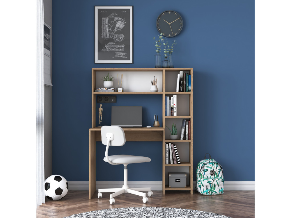 Scrivania in legno "Haham" 113 x 40 x 142 cm - Rovere
