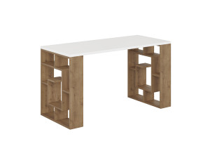 Scrivania in legno "Maze" 140 x 60 x 75 cm - Bianco