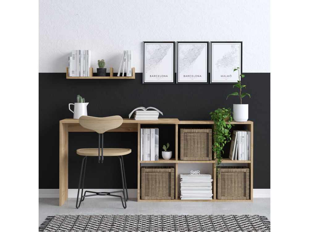 Scrivania in legno "Blake" 74 x 45 x 145 cm - Rovere