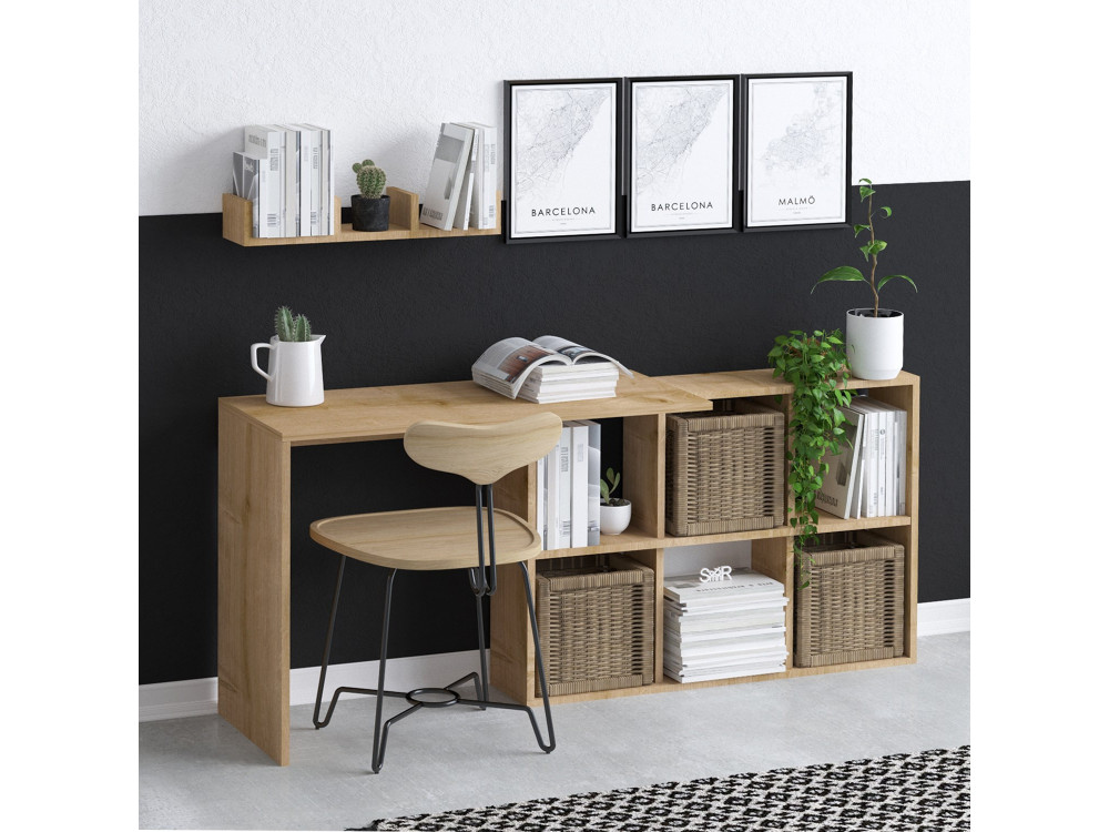 Scrivania in legno "Blake" 74 x 45 x 145 cm - Rovere