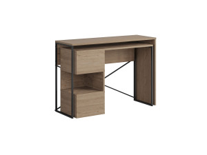 Scrivania modulare in legno "Badau" - 110 x 102 x 77 cm - Marrone