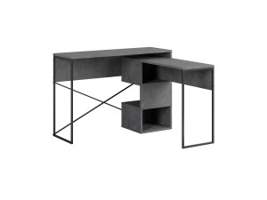 Scrivania modulare in legno "Badau" - 110 x 102 x 77 cm - Grigio
