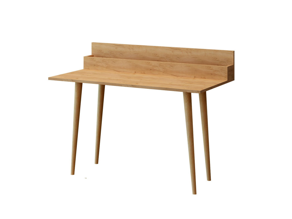 Scrivania in legno con ripiani "Rammi" - 100 x 60 x 94 cm - Marrone