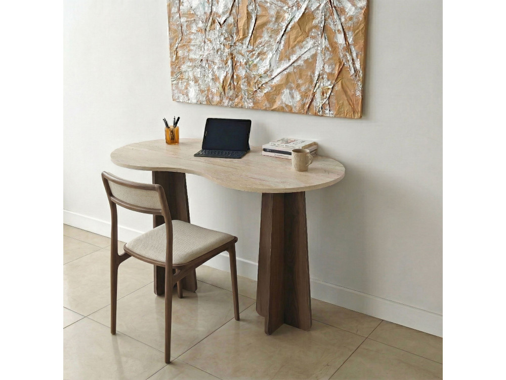 Scrivania in legno "Infini" - 120 x 60 x 75 cm - Travertino
