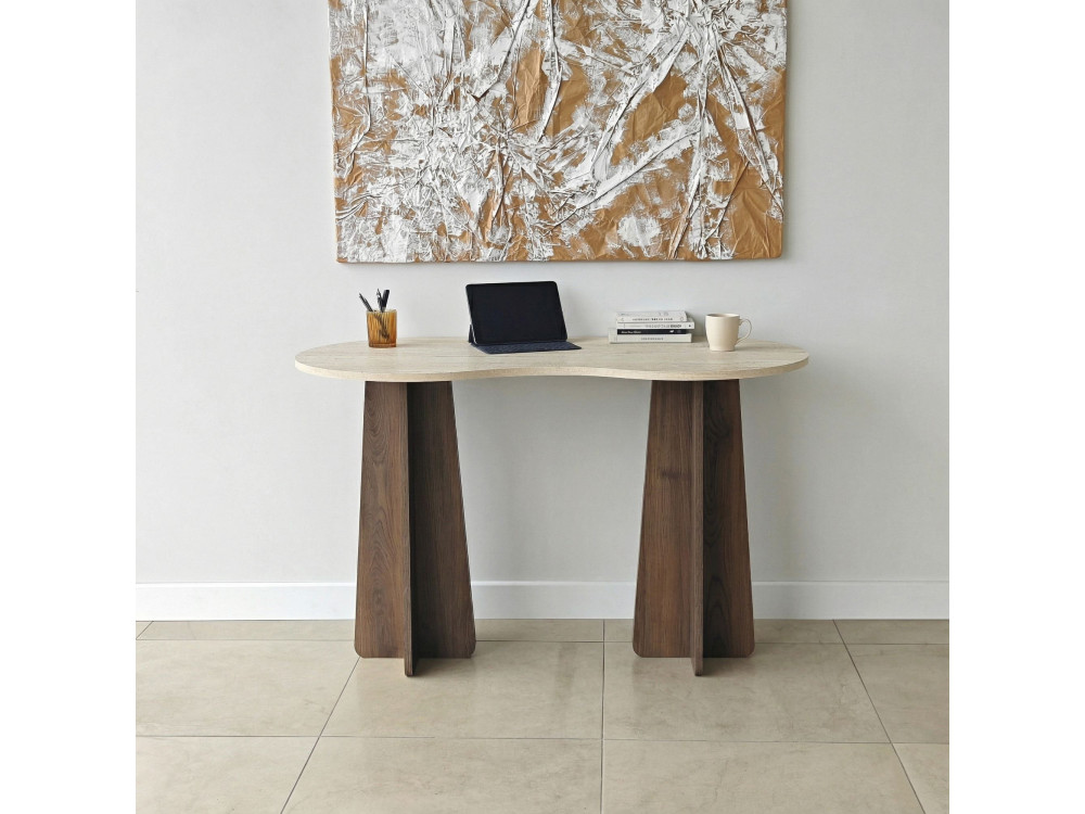 Scrivania in legno "Infini" - 120 x 60 x 75 cm - Travertino