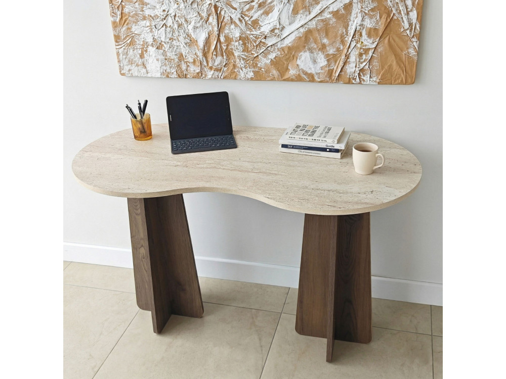 Scrivania in legno "Infini" - 120 x 60 x 75 cm - Travertino