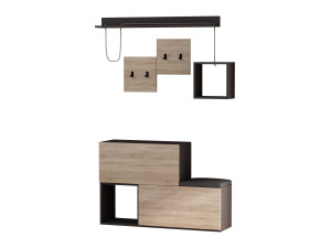 Mobile da corridoio in legno "Holdon" - 120 x 32 x 78 cm - Grigio antracite