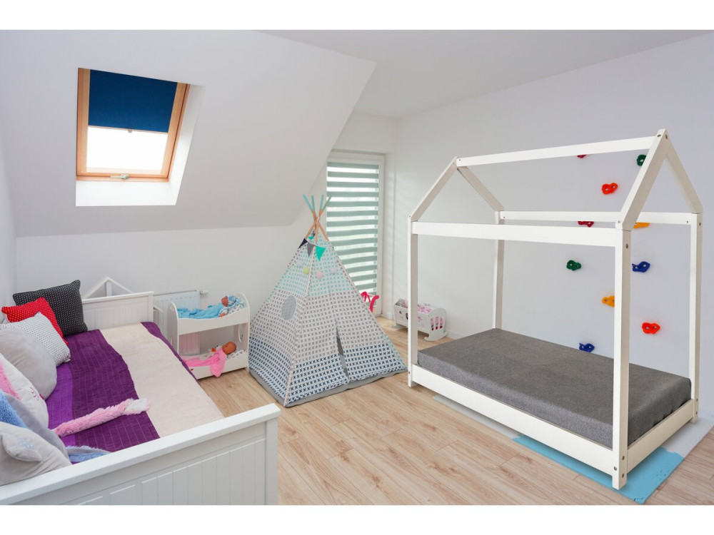 Letto a capanna per bambini "Camilla" - 140 x 70 cm - Bianco