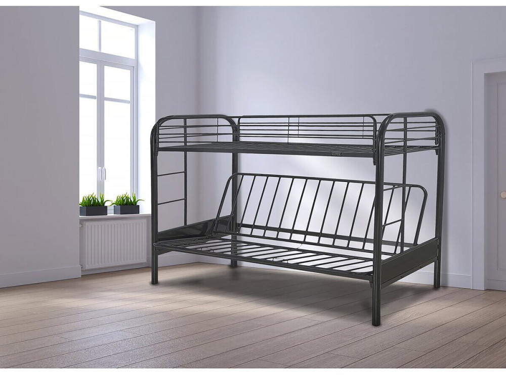 Letto a castello POLO - Metallo - Nero
