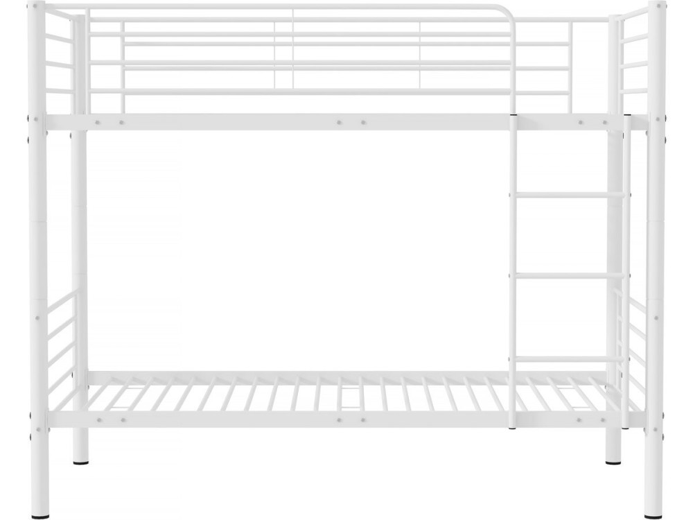 Letto a castello "ADAM" -  90 x 190 cm - Metallo - Bianco