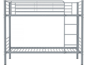 Letto a castello "ADAM" -  90 x 190 cm - Metallo - Grigio