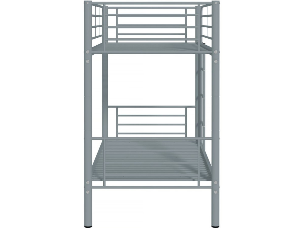 Letto a castello "ADAM" -  90 x 190 cm - Metallo - Grigio