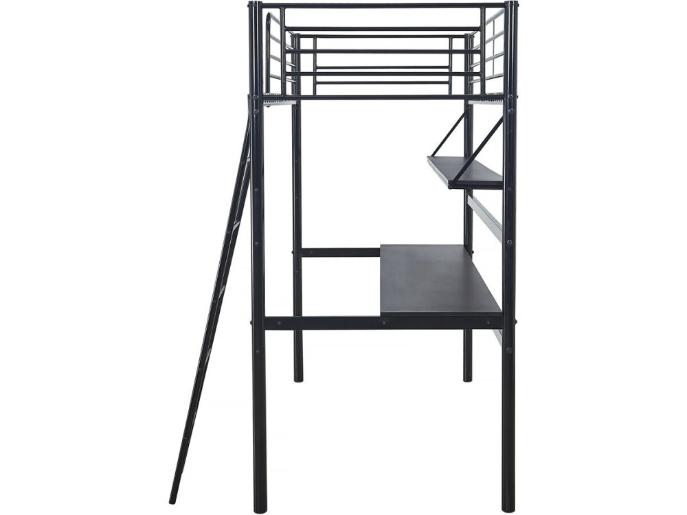 Letto a soppalco "Alona" - 90 x 190 cm - Nero