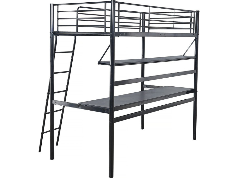 Letto a soppalco "Alona" - 90 x 190 cm - Nero