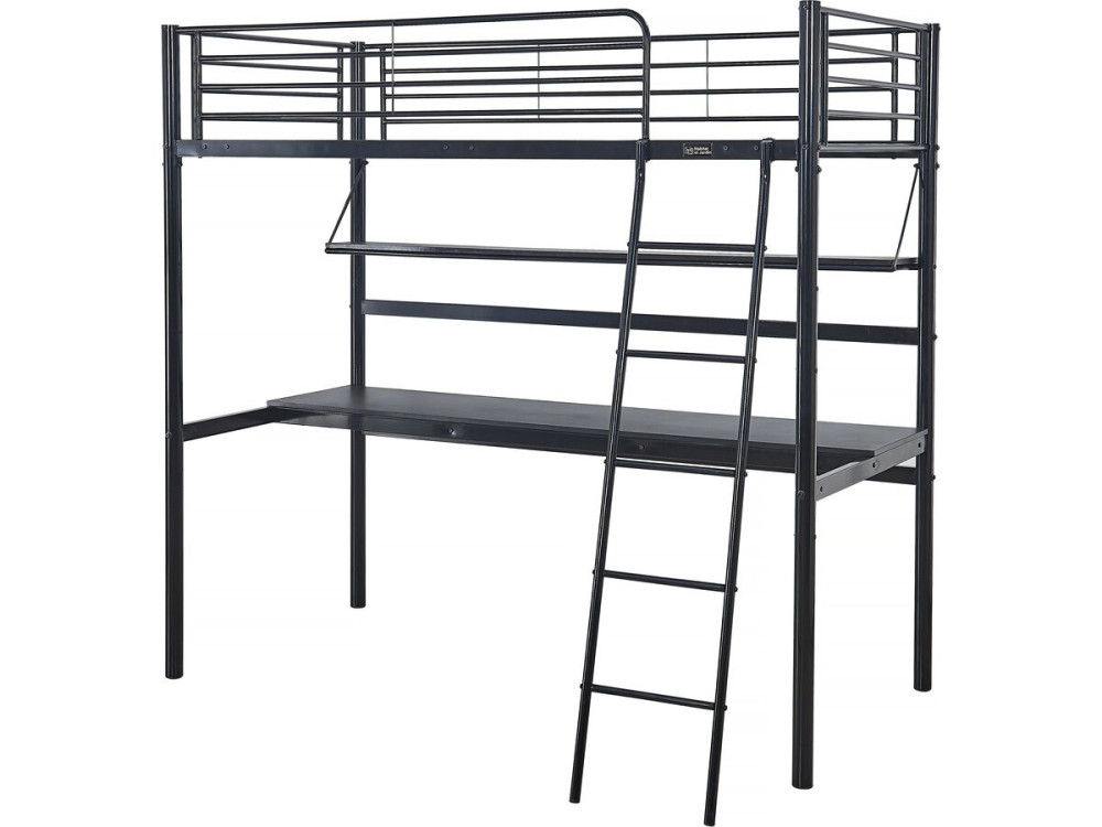 Letto a soppalco "Alona" - 90 x 190 cm - Nero