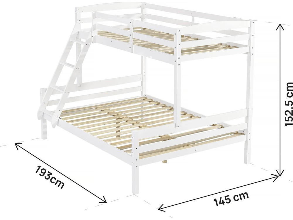 Letto a castello per bambini "Léa" - Bianco