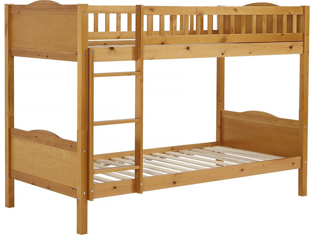Letto a castello in legno "Gabriel" - 90 x 190 cm - Marrone