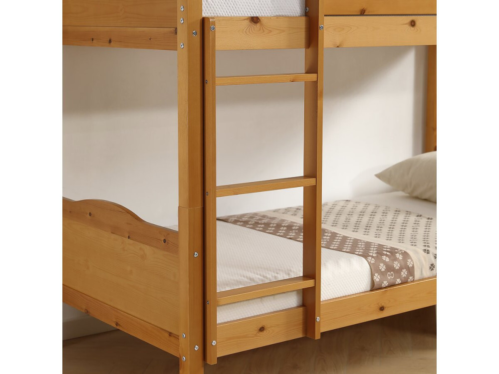 Letto a castello in legno "Gabriel" - 90 x 190 cm - Marrone