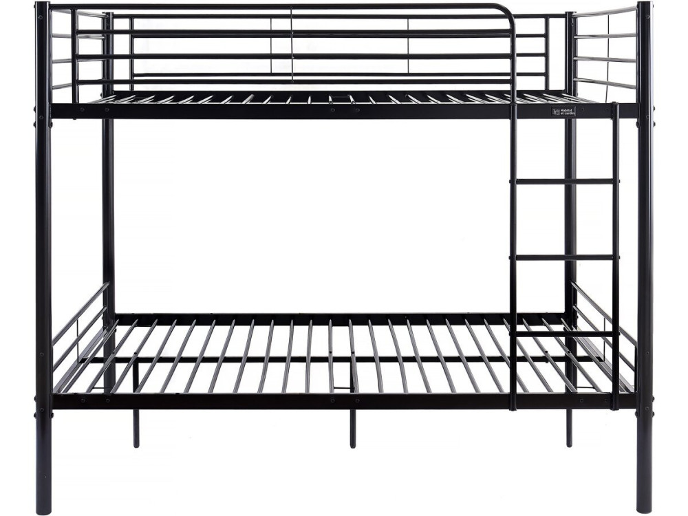 Letto a castello doppio "Adam" - Rete inclusa - 140 x 190 cm - Nero