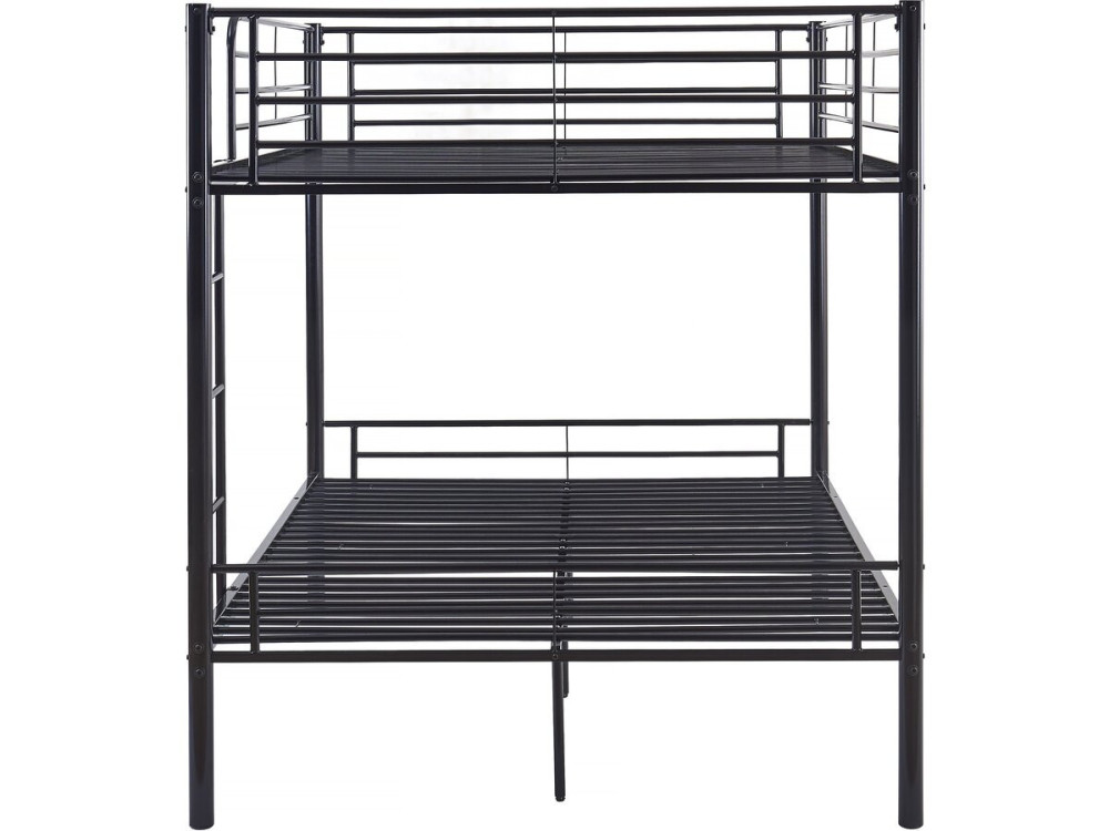 Letto a castello doppio "Adam" - Rete inclusa - 140 x 190 cm - Nero