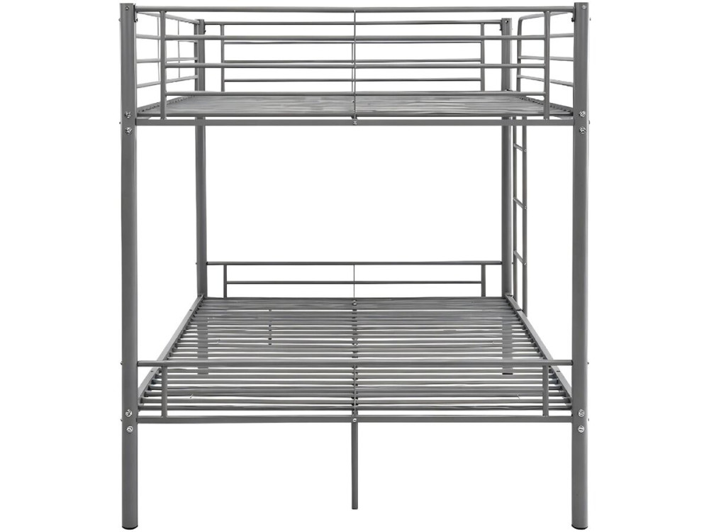 Letto a castello matrimoniale "Adam" con rete - 140 x 190 cm - Grigio