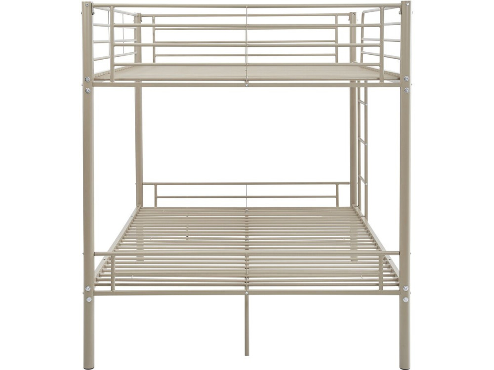 Letto a castello matrimoniale "Adam" con molla - 140 x 190 cm - Taupe