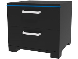 Comodino LED "Karina" - 41 x 38 x 41,5 cm - Nero