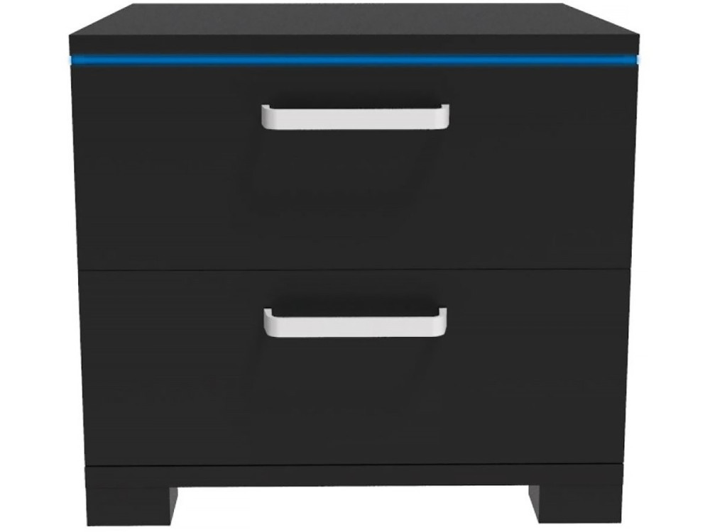 Comodino LED "Karina" - 41 x 38 x 41,5 cm - Nero