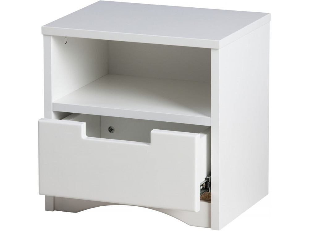 Comodino per bambini "Classic" -40,5 x 39,5 x 30,5 cm- Bianco