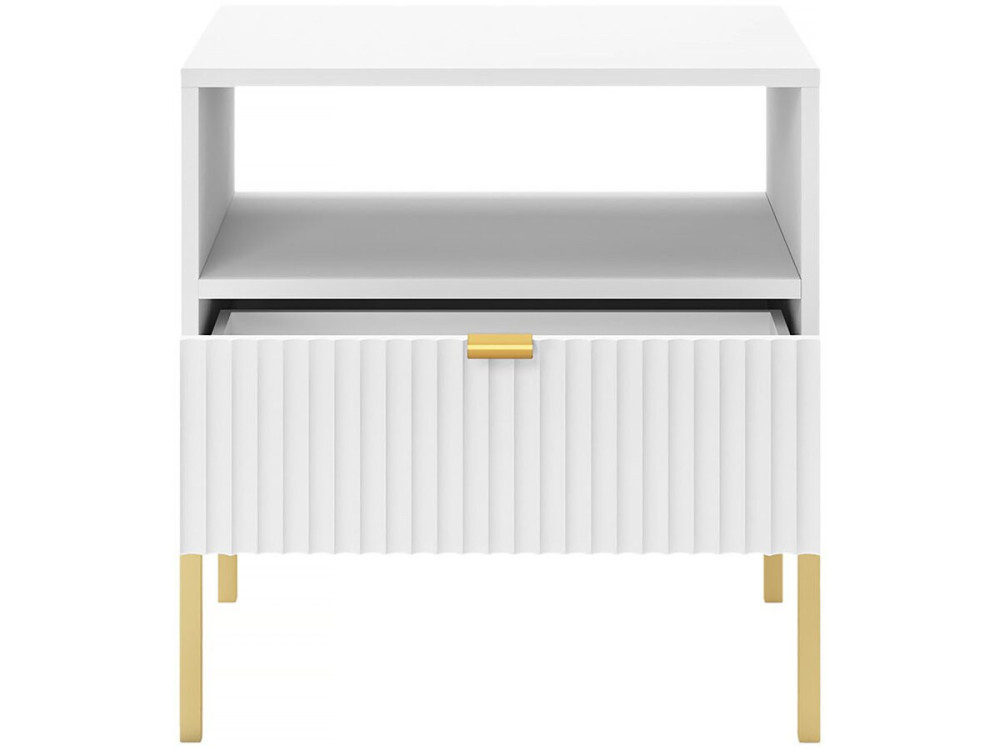 Comodino in legno "Tunis" - Bianco