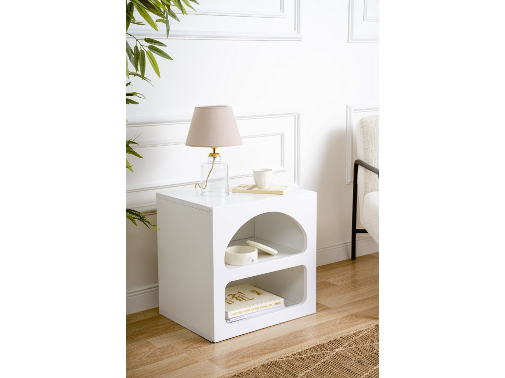 Comodino in legno "Lorin" 50 x 40 x 50 cm - Bianco